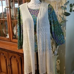 CHICO'S  Fringed Vest